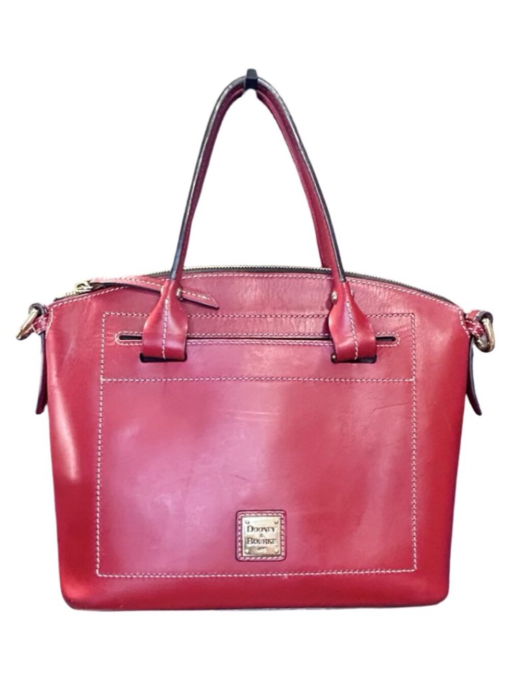 Dooney & Bourke Beacon Domed Satchel Red Leather Bag